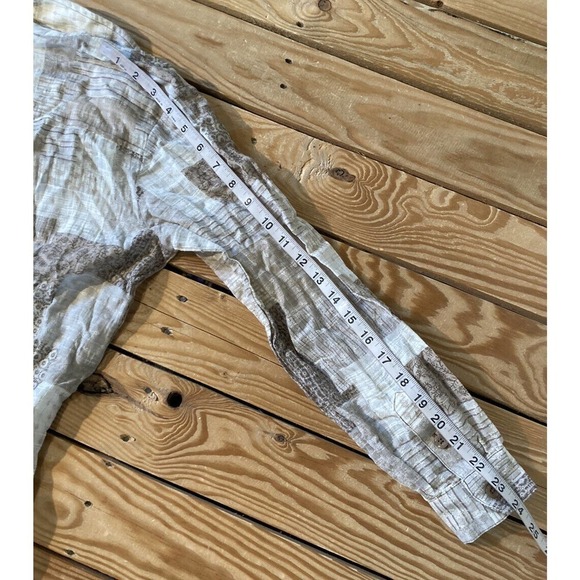 Joan Rivers Patchwork Plaid Cotton Tunic Shirt Size 2XS Women’s Taupe - Picture 7 of 8